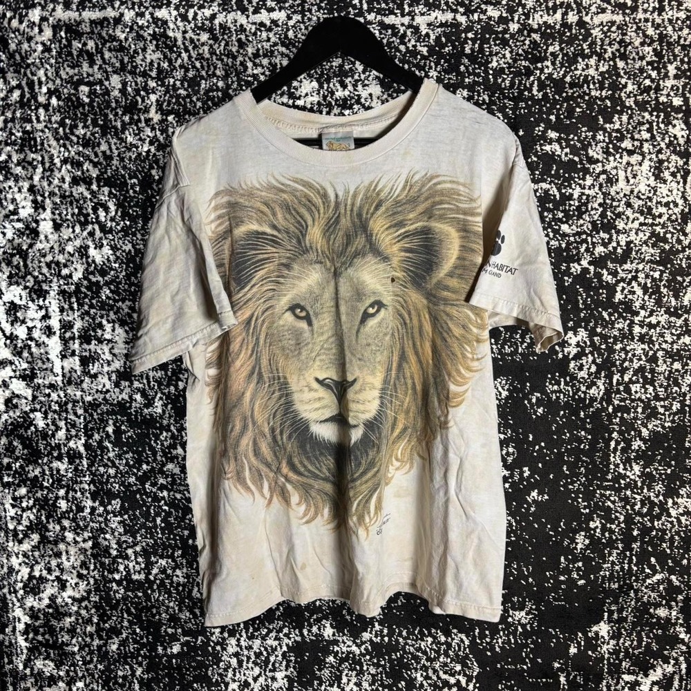 Vintage 1994 Liquid Blue MGM Lion Distressed AOP Graphic T shirt